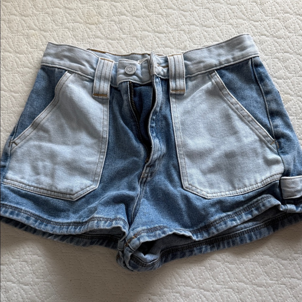 PacSun Two-Tone Blue Jean Shorts